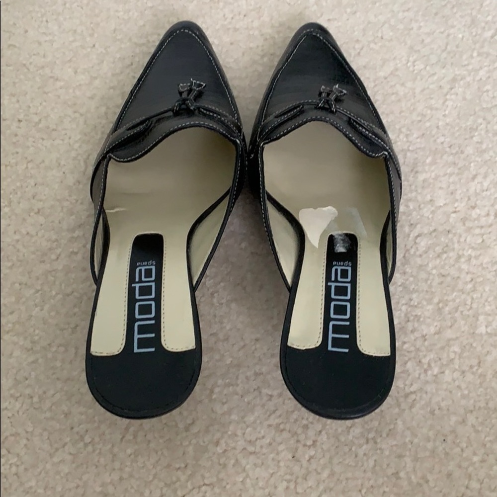 Moda Spana Slip on Black Heels - Picture 3 of 8